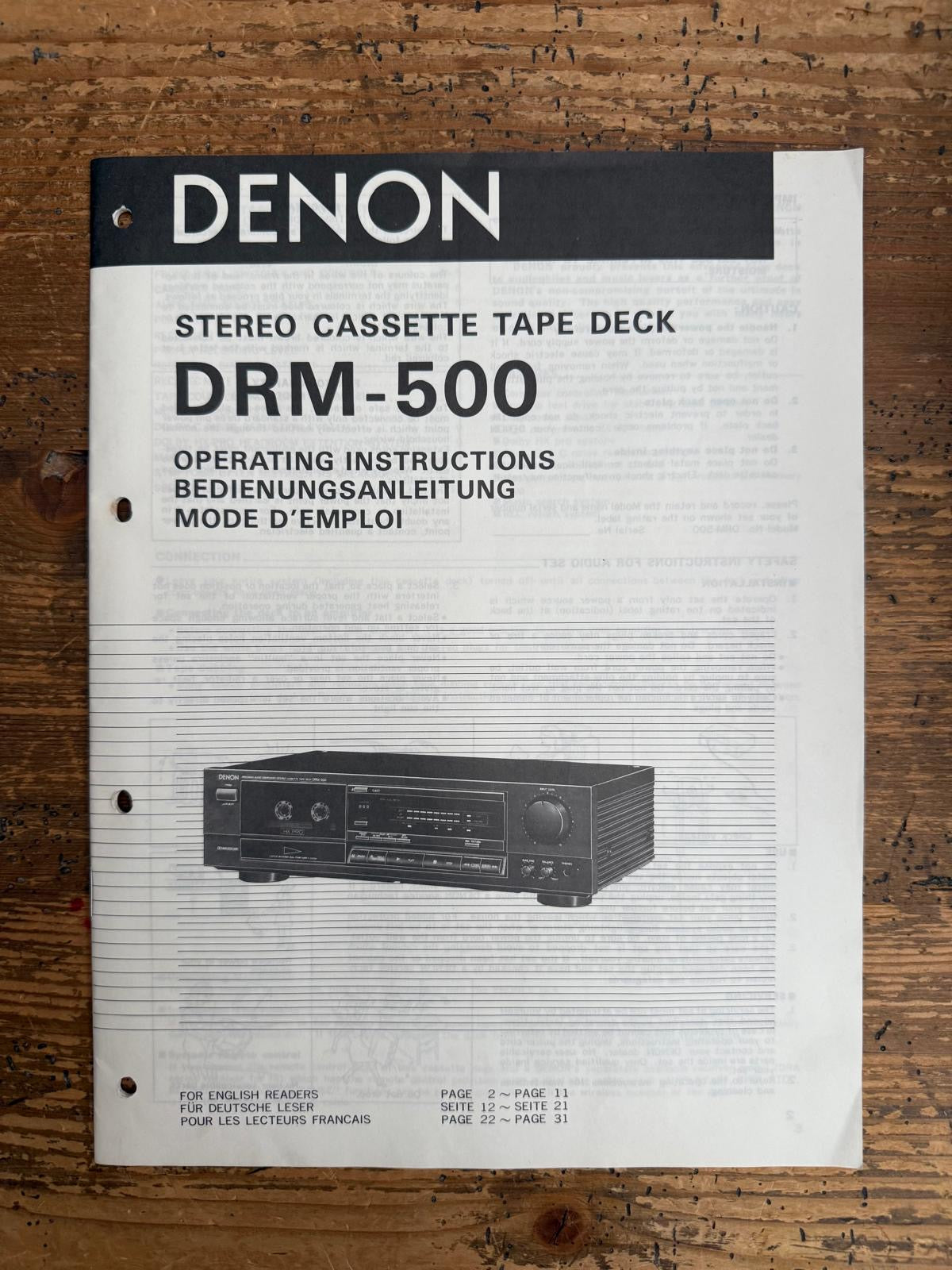 Denon DRM - 500 - Tapedeck