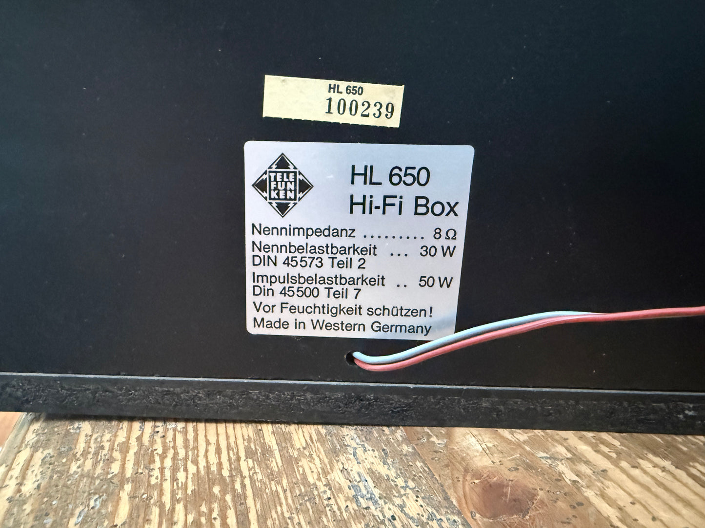 Telefunken Lautsprecher HL 650