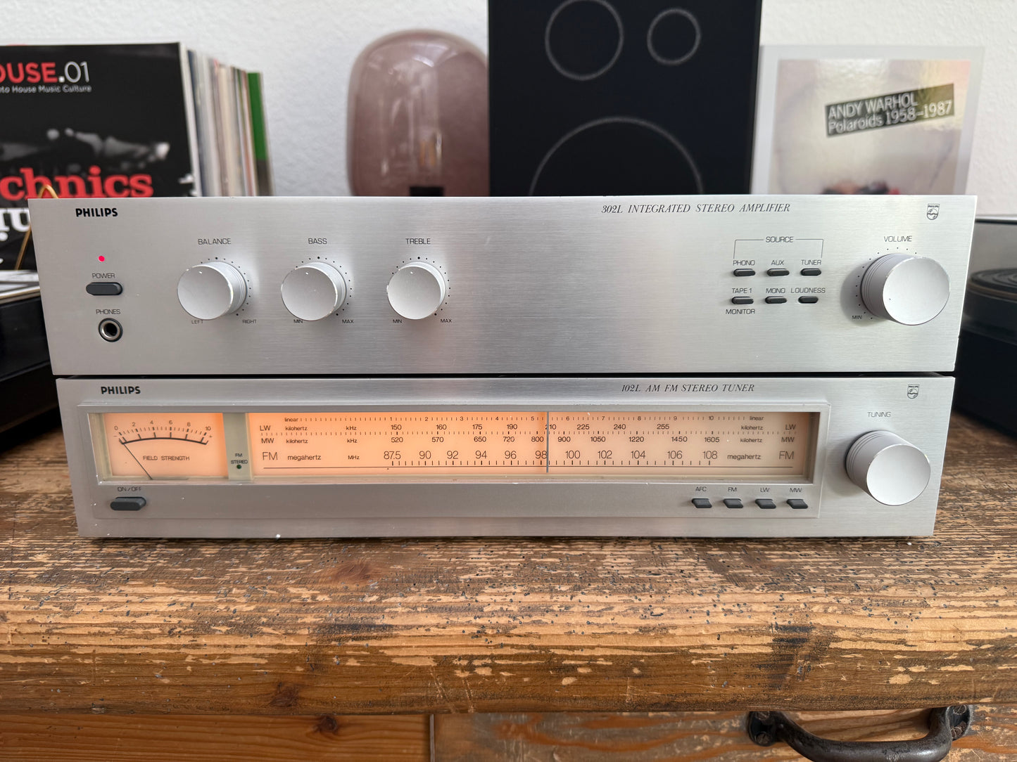Philips 302L Stereo Amplifier & 102L Stereo Tuner