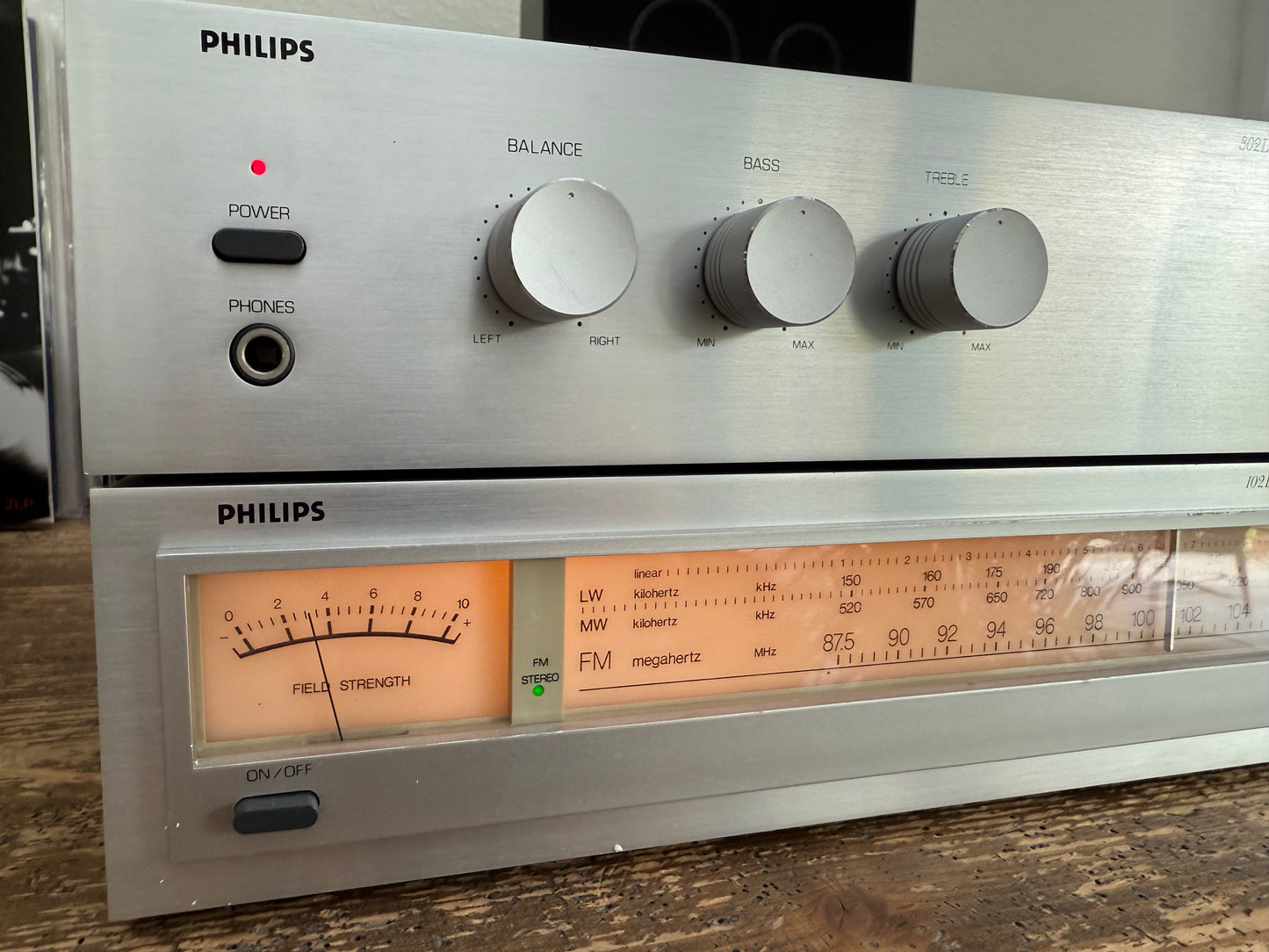 Philips 302L Stereo Amplifier & 102L Stereo Tuner